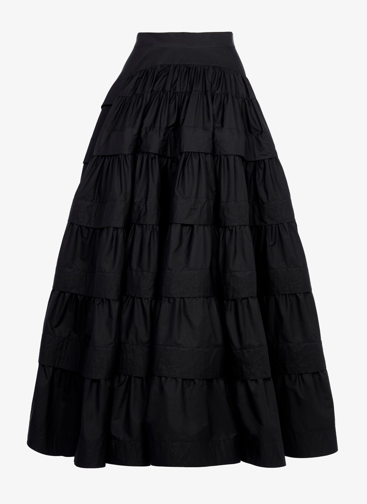 Flared poplin skirt ALAÏA BLACK FLARED POPLIN SKIRT